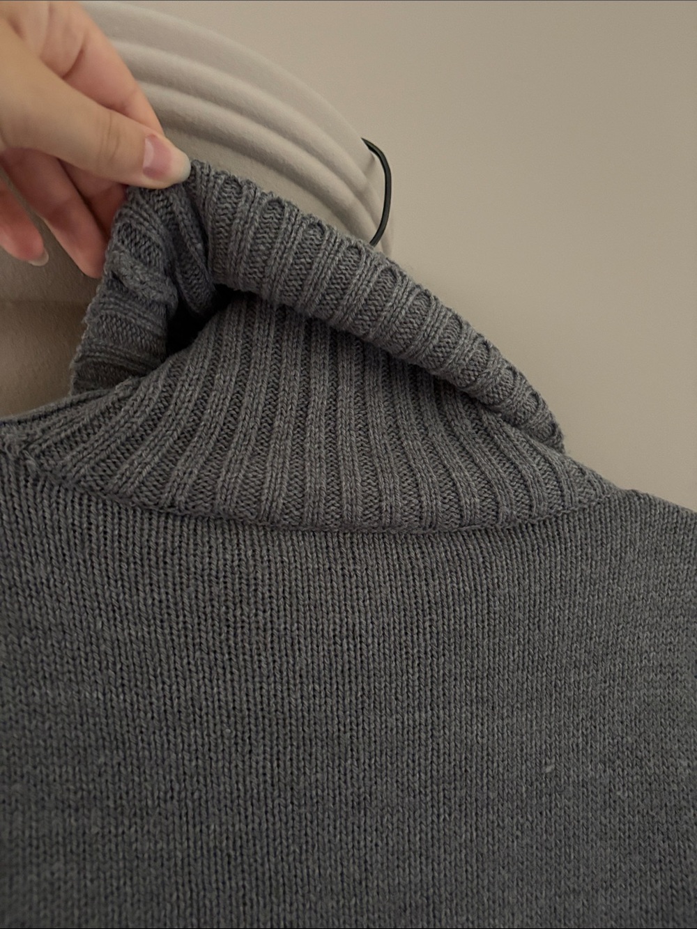Suzy Shier Gray Cowl Neck Sweater - Picture 11 of 13